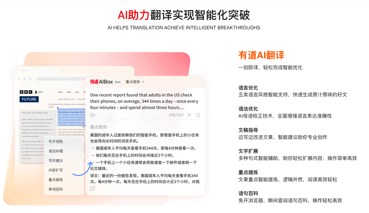 有道翻译词典支持查询印尼语的前缀后缀吗？